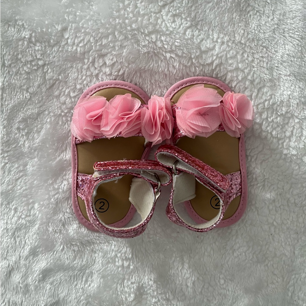 SHEIN Pink Floral Kids Sandals